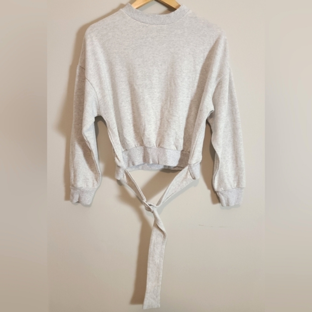 Icone belted‎ crop sweatshirt